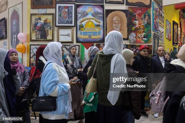 Visitors are enjoying the seventh day of the Cairo International Book Fair 2024 in Cairo, Egypt, on January 31, 2024. The exhibition is continuing...