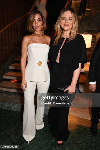 Frankie Bridge and Emily Atack attend the Vanity Fair EE Rising Star Party at Pavyllon London, Four Seasons Hotel Park Lane, alongside a star-studded...