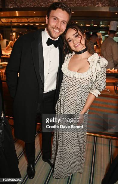 Leo Suter and Rose Williams attend the Vanity Fair EE Rising Star Party at Pavyllon London, Four Seasons Hotel Park Lane, alongside a star-studded...
