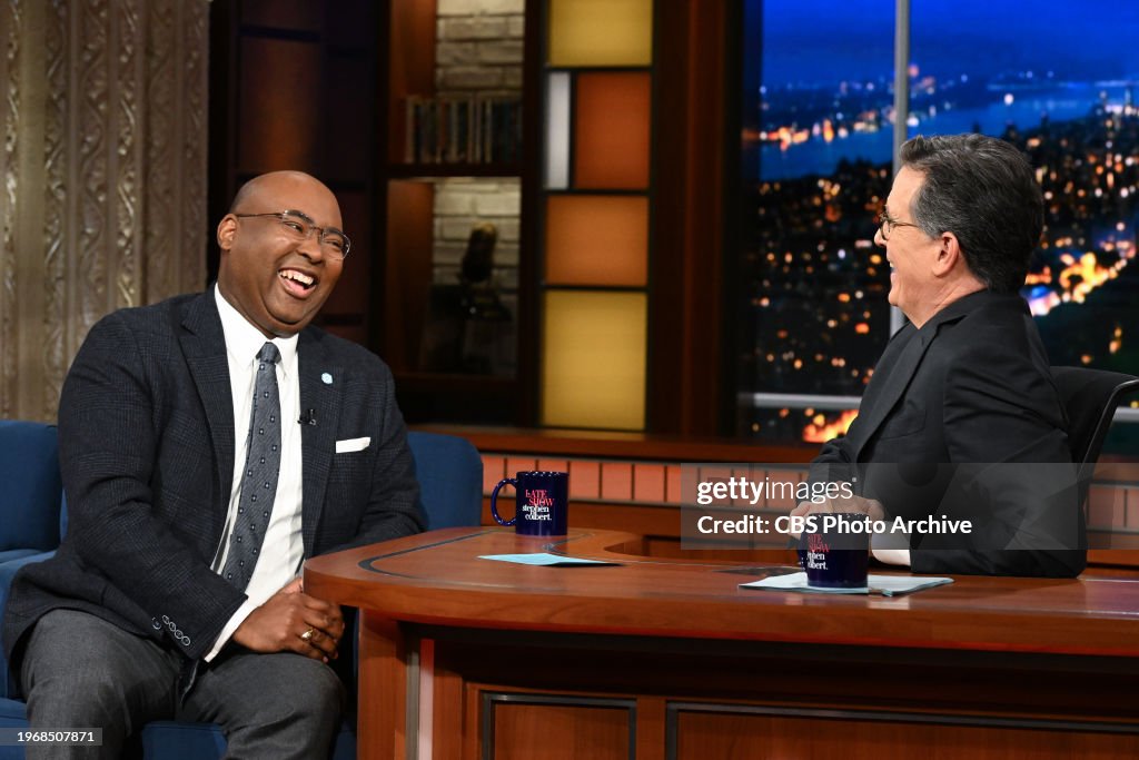 Donta Colbert The Late Show with Stephen Colbert and guest DNC Chair Jaime Harrison ...