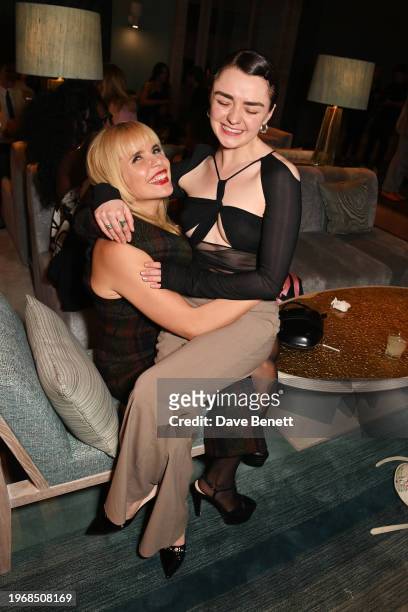 Paloma Faith and Maisie Williams attend the Vanity Fair EE Rising Star Party at Pavyllon London, Four Seasons Hotel Park Lane, alongside a...