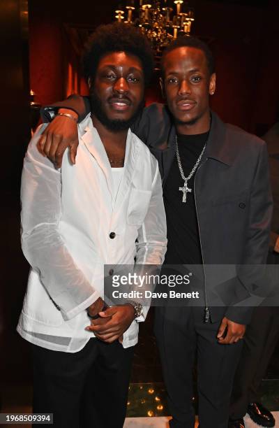 Hope Ikpoku Jnr and Micheal Ward attend the Vanity Fair EE Rising Star Party at Pavyllon London, Four Seasons Hotel Park Lane, alongside a...