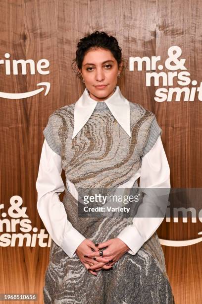 Francesca Sloane at the "Mr. & Mrs. Smith" New York premiere held at Weylin Brooklyn on January 31, 2024 in Brooklyn, New York.