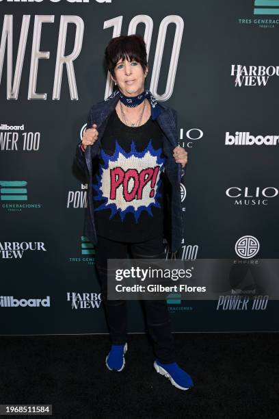 Diane Warren at the Billboard Power 100 Event held at NeueHouse Hollywood on January 31, 2024 in Los Angeles, California.