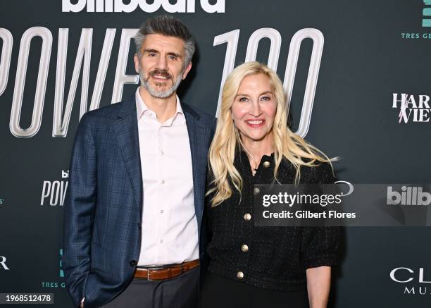 Nat Pastor and Jacqueline Saturn at the Billboard Power 100 Event held at NeueHouse Hollywood on January 31, 2024 in Los Angeles, California.