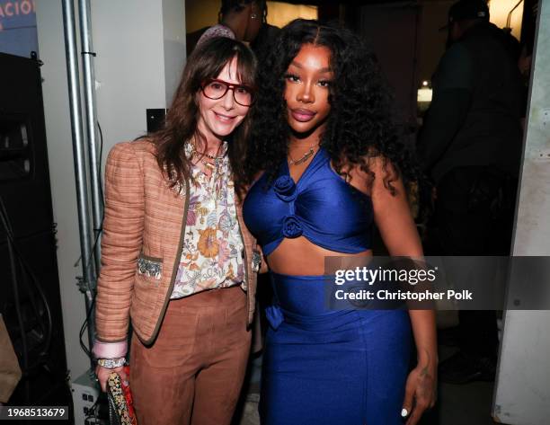 Jody Gerson and SZA at the Billboard Power 100 Event held at NeueHouse Hollywood on January 31, 2024 in Los Angeles, California. At the Billboard...