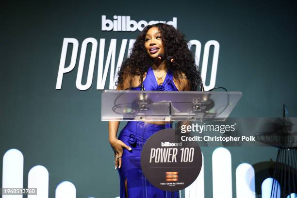 At the Billboard Power 100 Event held at NeueHouse Hollywood on January 31, 2024 in Los Angeles, California. At the Billboard Power 100 Event held at...