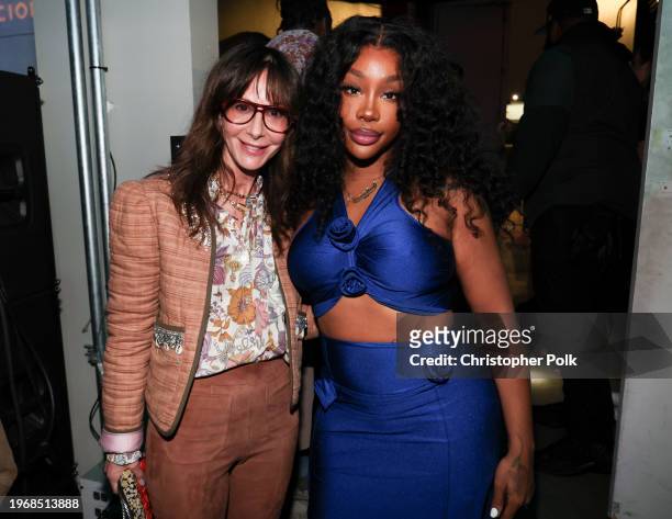 Jody Gerson and SZA at the Billboard Power 100 Event held at NeueHouse Hollywood on January 31, 2024 in Los Angeles, California. At the Billboard...