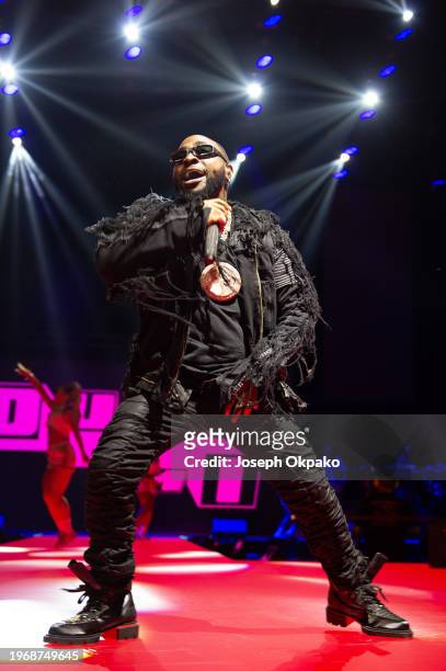 Davido performs at The O2 Arena on January 28, 2024 in London, England.