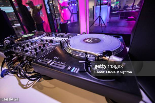 Turntables during The NAMM Show at Anaheim Convention Center on January 28, 2024 in Anaheim, California.