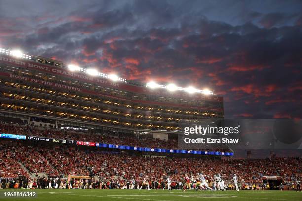 View of Levi's Stadium during the third quarter between the Detroit Lions and San Francisco 49ers in the NFC Championship Game on January 28, 2024 in...