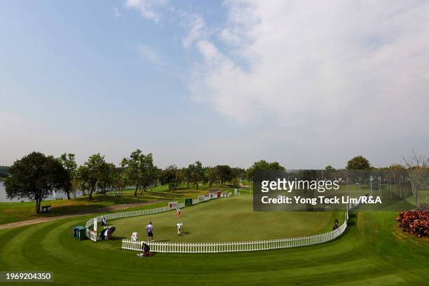 General view of the practice green prior to The Women's Amateur Asia-Pacific Championship at Siam Country Club on January 29, 2024 in Chon Buri,...