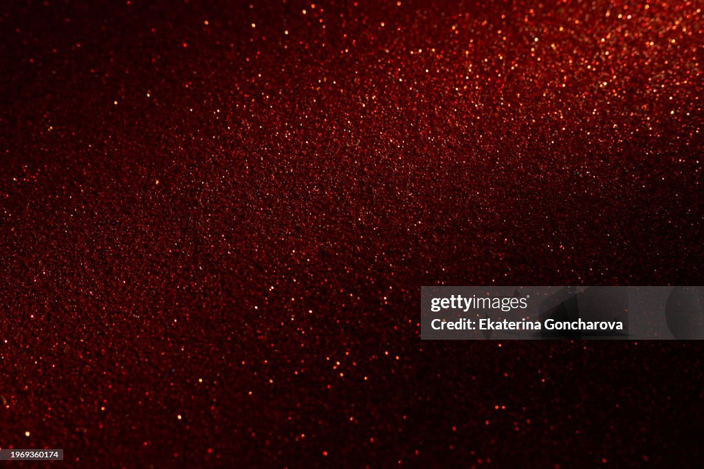 Red Glittering Bokeh Background.