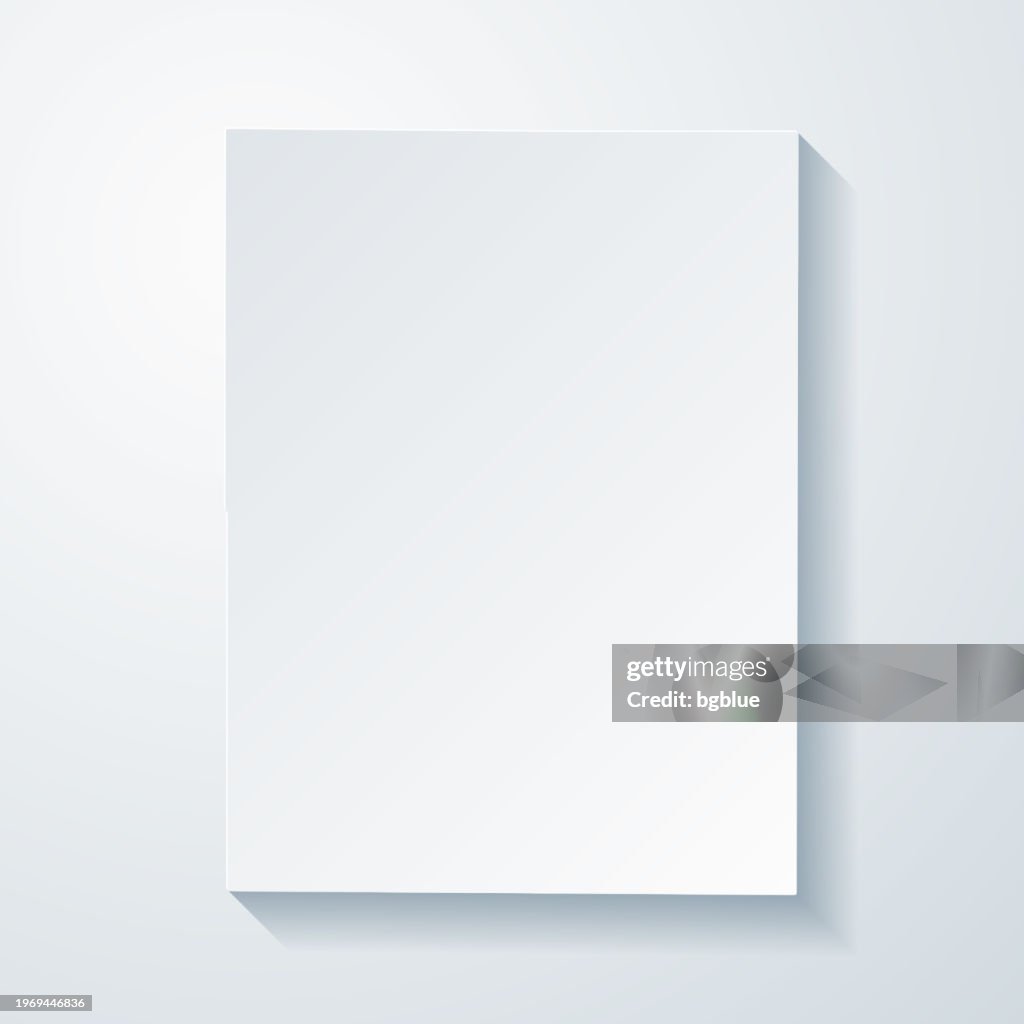 Brown County, South Dakota. Map with paper cut effect on blank background