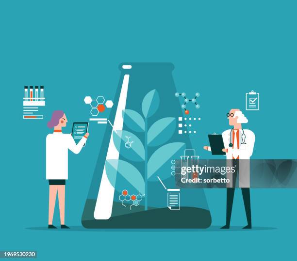 laboratory - biotechnology science - nanotechnology stock illustrations