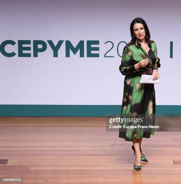 Presenter Silvia Jato during the awards ceremony of the Spanish Confederation of Small and Medium-Sized Enterprises , at the Reina Sofia National...