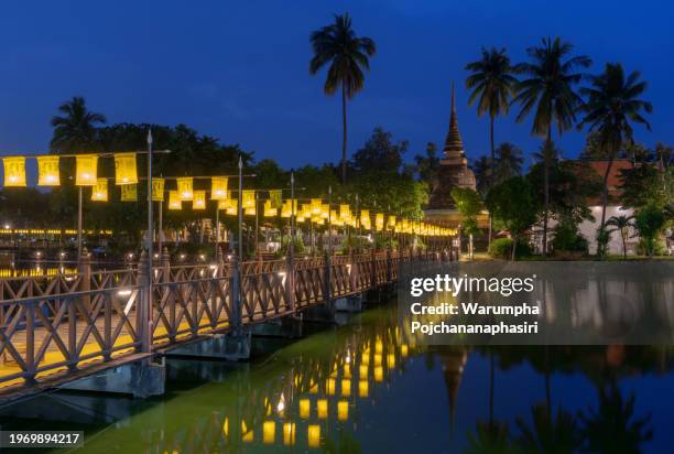 traphang thong temple, a beautiful temple in the old city of sukhothai province, 26 oct, 2023. - sukhothai stockfoto's en -beelden