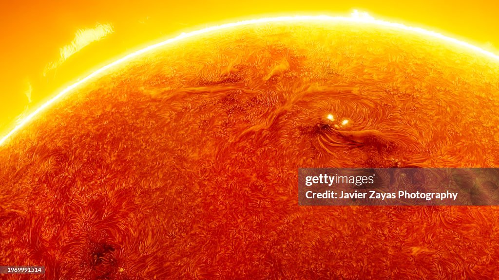 A part of our star in H-alpha Light