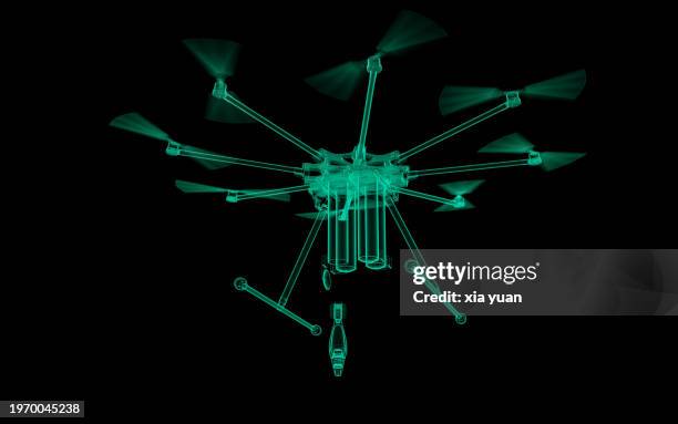 military drone x-ray style - missile defense command stock pictures, royalty-free photos & images