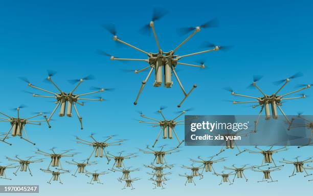 pattern of military drones - drone stock pictures, royalty-free photos & images
