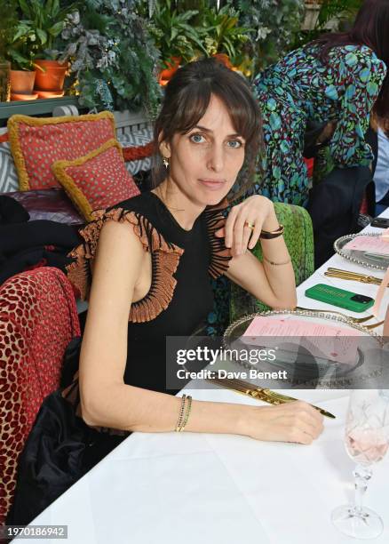 Marina Hanbury attends Poppy Delevingne's Della Vite Valentine's lunch at The Ivy Chelsea Garden on February 1, 2024 in London, England.