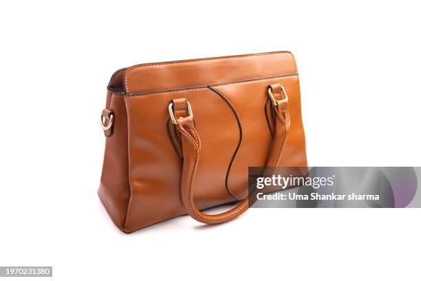 women's handbag isolated on white background. - handbag stock pictures, royalty-free photos & images