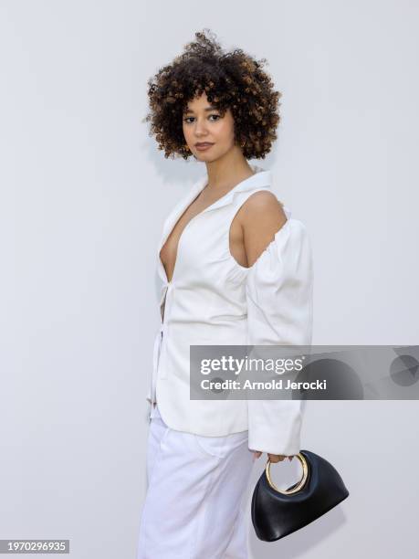 Lena Mahfouf attends the "Les Sculptures" Jacquemus' Fashion Show at Fondation Maeght on January 29, 2024 in Saint-Paul-De-Vence, France.