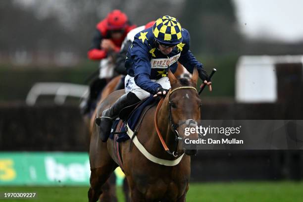 Henry's Friend ridden by Ben Jones races after the last to win the Read Harry Cobden's Blog At PlanetSportBet Novices' Limited Handicap Steeple Chase...