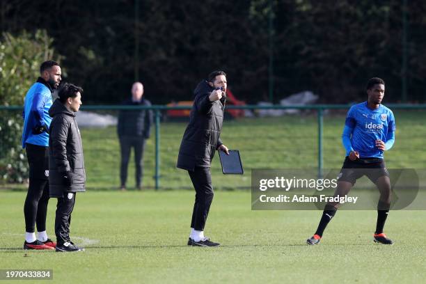 Damia Abella Statistical Analyst of West Bromwich Albion during a first team training session at West Bromwich Albion Training Ground on February 1,...