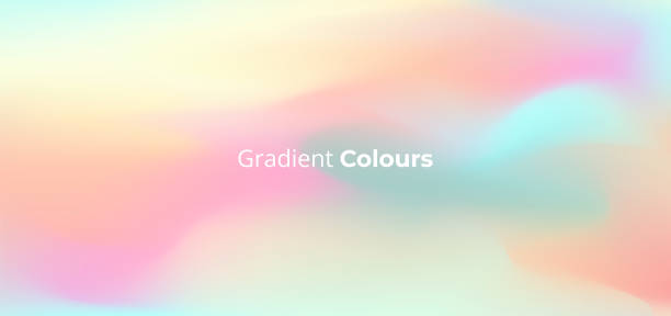 abstract blurred gradient mesh background with pastel colours - spring background stock illustrations