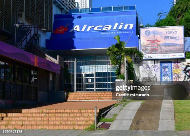 oficina de aircalin, numea, nueva caledonia - grande terre nueva caledonia fotografías e imágenes de stock