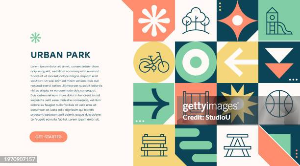 urban park - city life stock illustrations