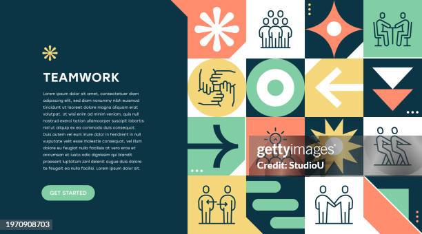 ilustrações, clipart, desenhos animados e ícones de trabalho em equipe, cooperação, team building - envolvimento dos funcionários