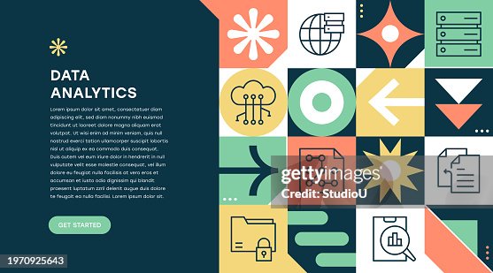 Data Analytics Geometric Pattern Web Banner Data Analytics Geometric Pattern Web Banner