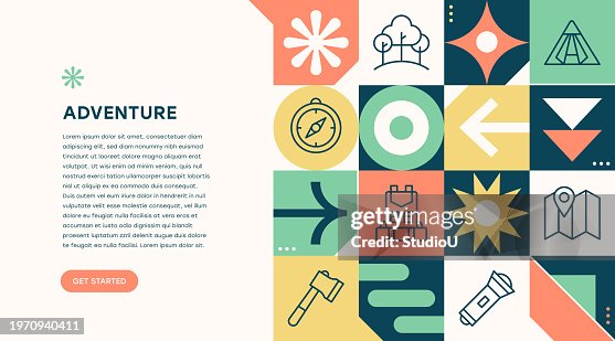 Adventure Geometric Pattern Web Banner Adventure Geometric Pattern Web Banner