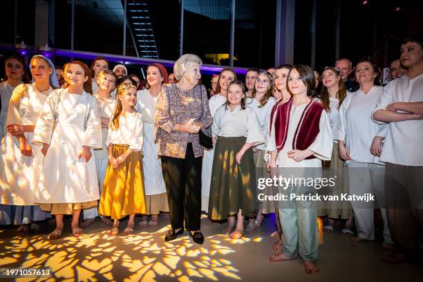 Princess Beatrix of The Netherlands attends the Interreligious Symposium In Freedom Connected in Tivoli vredenburg on January 29, 2024 in Utrecht,...