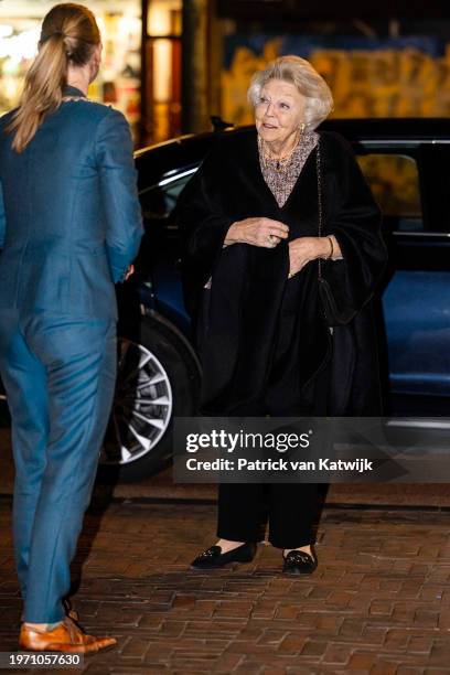 Princess Beatrix of The Netherlands attends the Interreligious Symposium In Freedom Connected in Tivoli vredenburg on January 29, 2024 in Utrecht,...