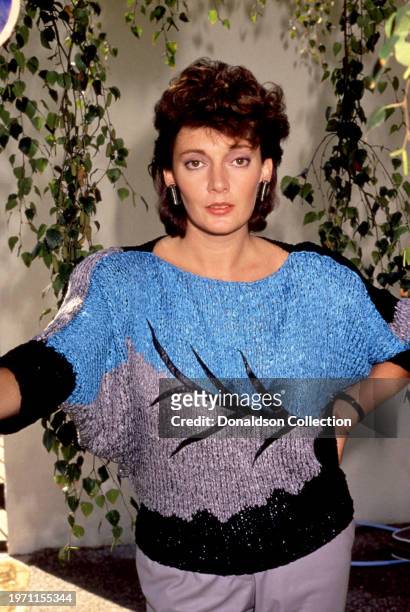English actress Sarah Douglas poses for a portrait in Los Angeles, California, circa 1985.