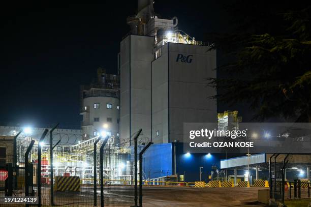 This photograph taken on February 1, 2024 shows the plant owned by US giant Procter & Gamble located at Gebze District in Kocaeli, near Istanbul,...