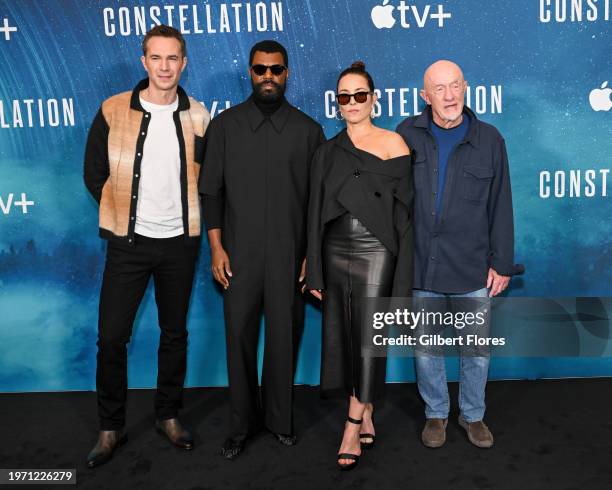 James D'Arcy, Will Catlett, Noomi Rapace and Jonathan Banks at the "Constellation" photo call held at Four Seasons Los Angeles at Beverly Hills on...