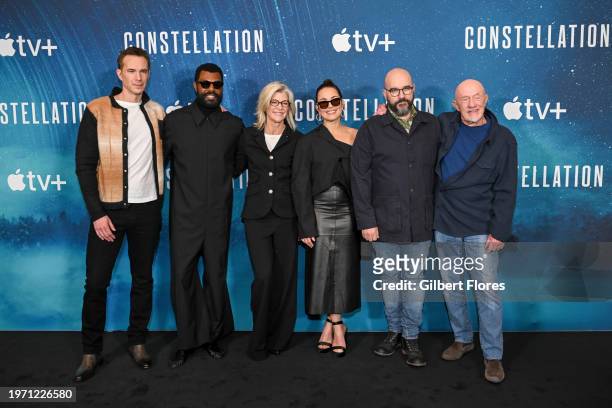James D'Arcy, Will Catlett, Michelle MacLaren, Noomi Rapace, Peter Harness and Jonathan Banks at the "Constellation" photo call held at Four Seasons...