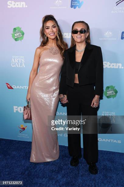 Chrishell Stause and G Flip at the 21st Annual G'Day USA Arts Gala held at Skirball Cultural Center on February 1, 2024 in Los Angeles, California.