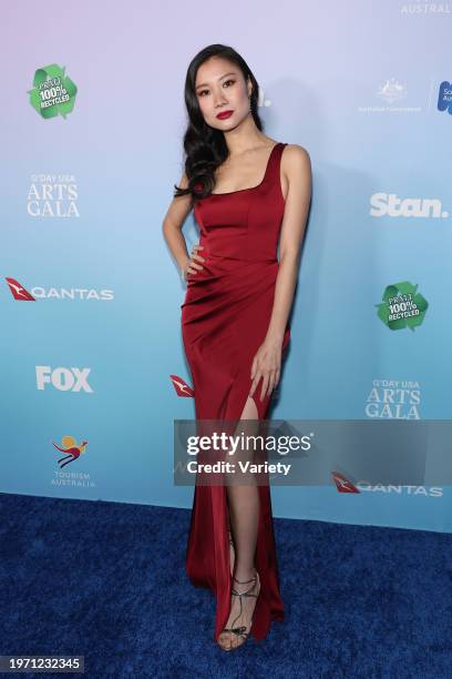 Shuang Hu at the 21st Annual G'Day USA Arts Gala held at Skirball Cultural Center on February 1, 2024 in Los Angeles, California.