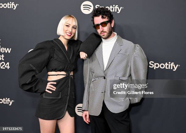 Kito and Chrome Sparks at the Spotify Best New Artist Party held at Paramount Studios on February 1, 2024 in Los Angeles, California.