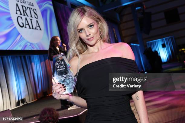 Samara Weaving at the 21st Annual G'Day USA Arts Gala held at Skirball Cultural Center on February 1, 2024 in Los Angeles, California.