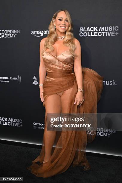 Singer-songwriter Mariah Carey attends the Recording Academy Honors presented by the Black Music Collective in Los Angeles on February 1, 2024.