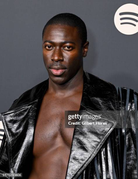 Moses Sumney at the Spotify Best New Artist Party held at Paramount Studios on February 1, 2024 in Los Angeles, California.