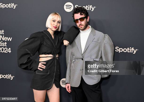 Kito and Chrome Sparks at the Spotify Best New Artist Party held at Paramount Studios on February 1, 2024 in Los Angeles, California.