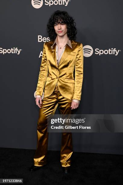 Conan Gray at the Spotify Best New Artist Party held at Paramount Studios on February 1, 2024 in Los Angeles, California.