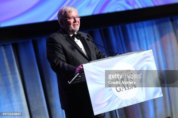 Dr. Kevin Rudd at the 21st Annual G'Day USA Arts Gala held at Skirball Cultural Center on February 1, 2024 in Los Angeles, California.